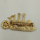 Gold Tone Mississippi River Steamboat Paddle Wheel Brooch Pin Vintage Accessory