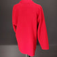 Lauren Brooke Red V Neck Button Sweatshirt Long Sleeve Pockets Woman's Small