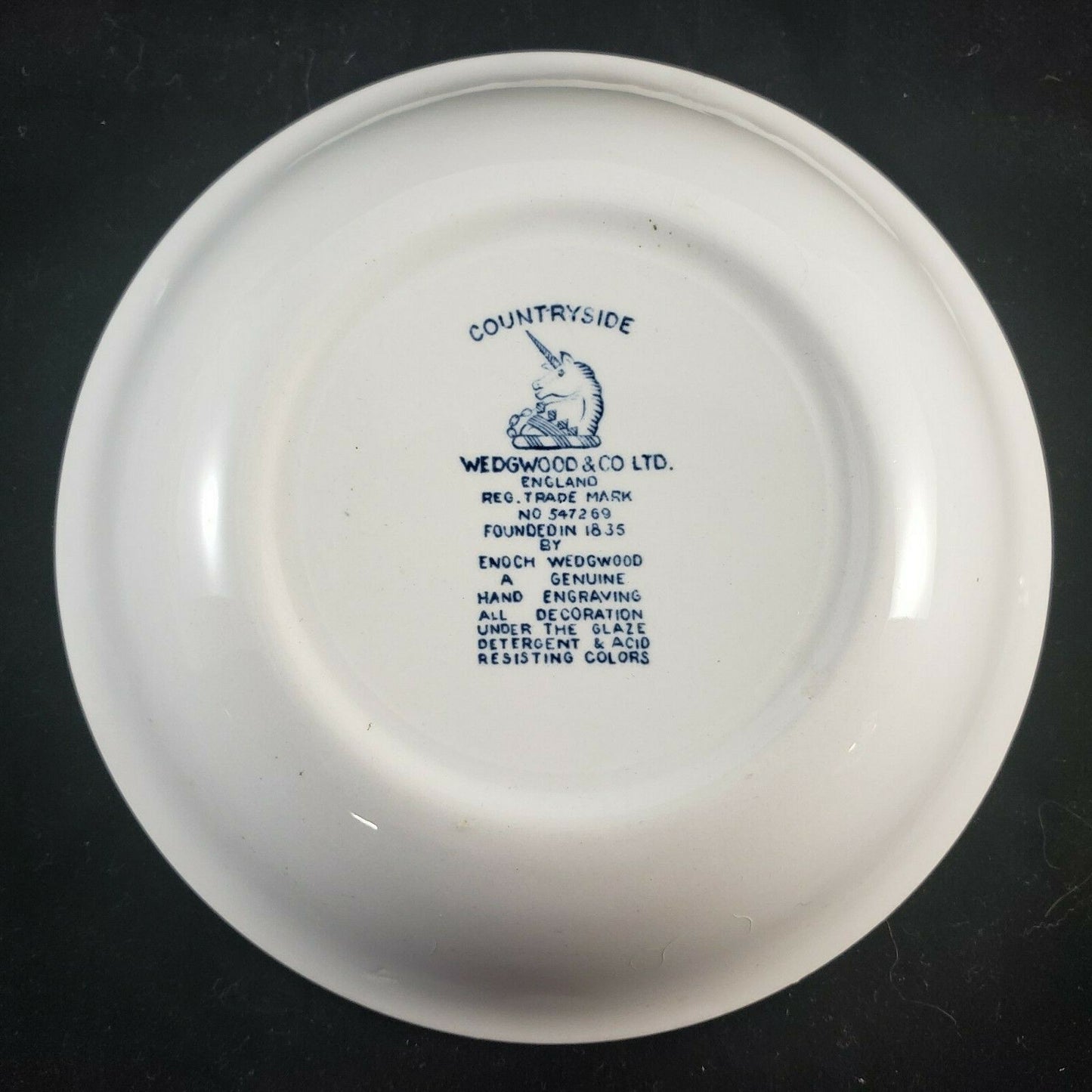 3 Piece Blue Enoch White Berry Dessert Bowl Wedgwood England Countryside