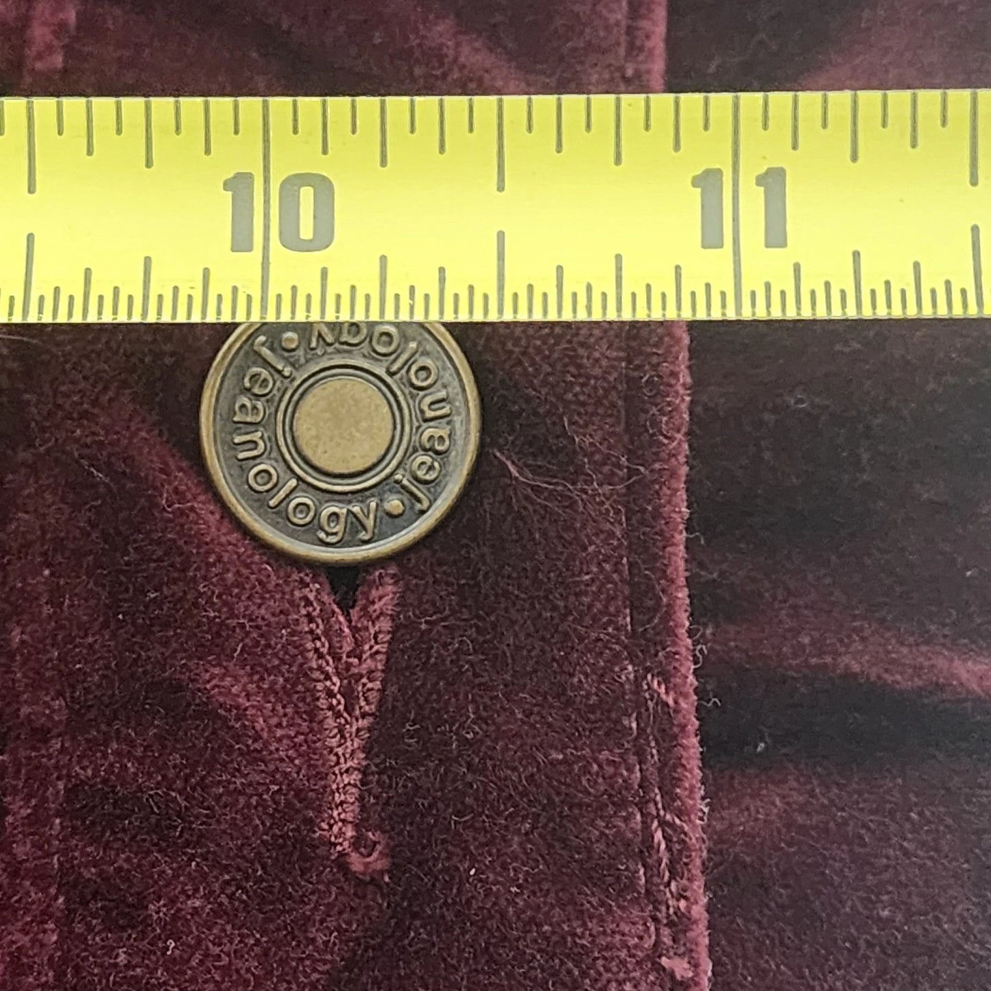 Newport News Jeanology Maroon Pants Size 10 Suede-Like Soft Stretch Cotton Vtg