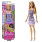 Mattel Barbie Glitz Doll Blonde Hair Purple Polka Dot Metallic Mini Dress NEW