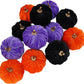 12 Pcs Small Velvet Pumpkins 3" Faux Halloween Fall Decor Rustic Farmhouse Set