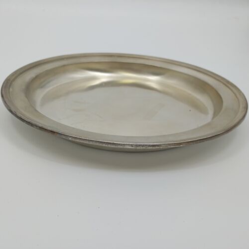 Stainless Steel Restaurant Plate liner Tray Serving Round Dish 3 Pc Silvertone