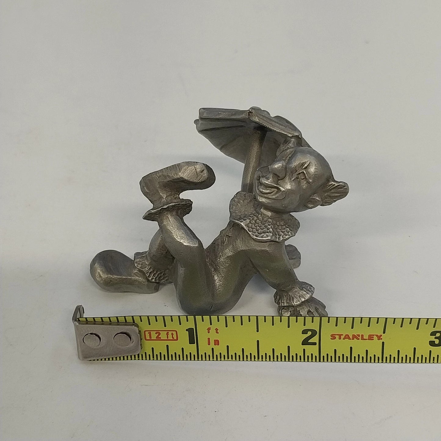 Rawcliffe P Davis Pewter Clown Under Umbrella Circus Figurine 2.25" 1979