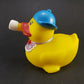 Rubber Ducky Coin Bank Plastic Yellow Baby Duck Ballcap Bib Bottle Bowtie