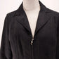 Studio Works Women’s Black Zip Jacket Size 4P Lightweight Notched Collar Petite