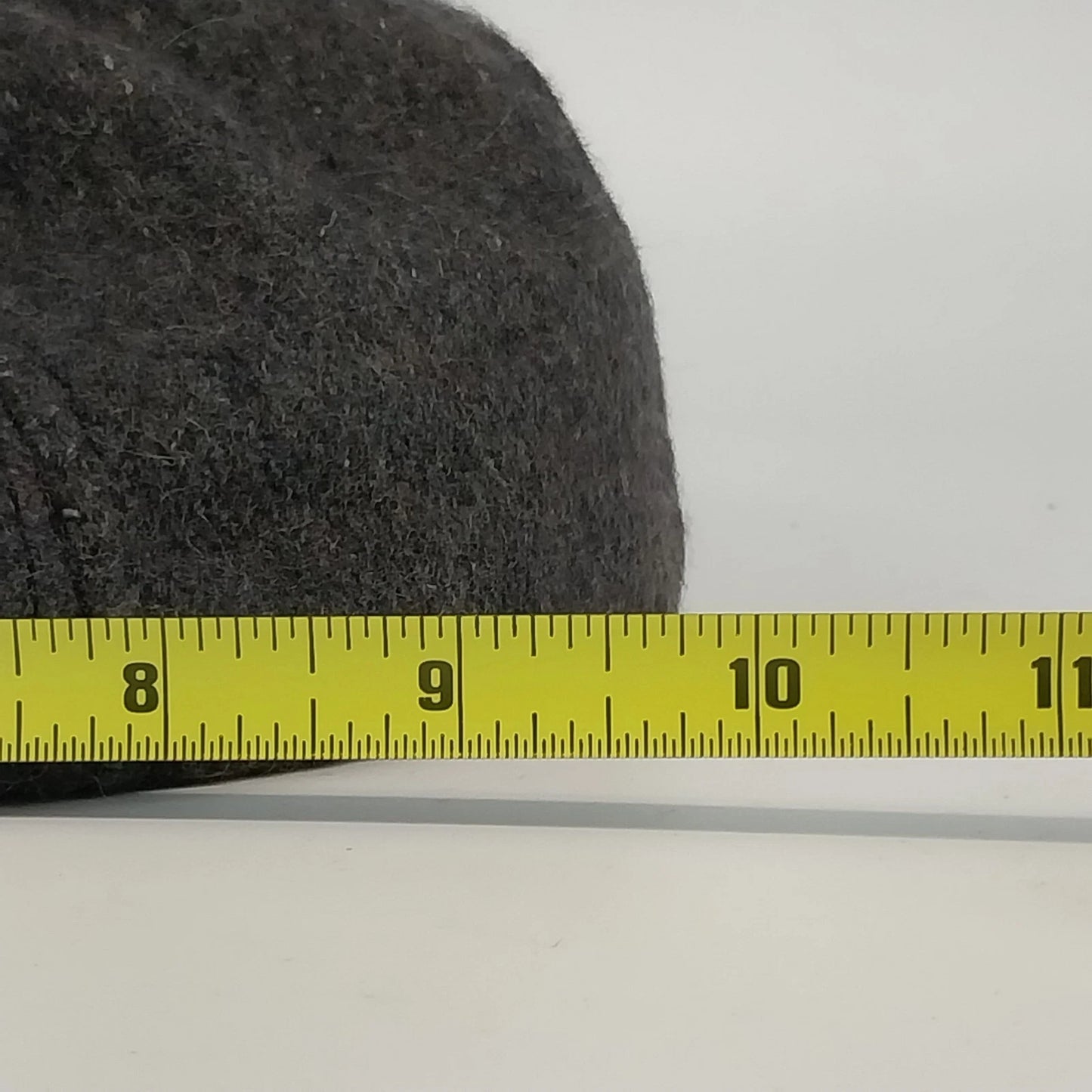 Wool Nylon Ear Flap Cap Charcoal Gray Winter Hat XL Heavy Soft Warm USA Vintage
