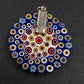Murano Millefiori Glass Pendant Round Multicolor 1.25" Art Glass Jewelry Handmad