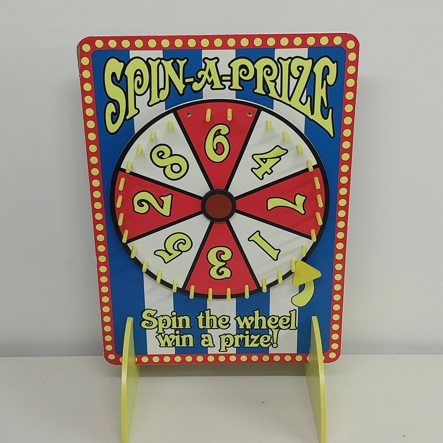 Fun Express Spin-A-Prize Wheel Carnival Party Spinner Game 22" Missing 2 Pegs
