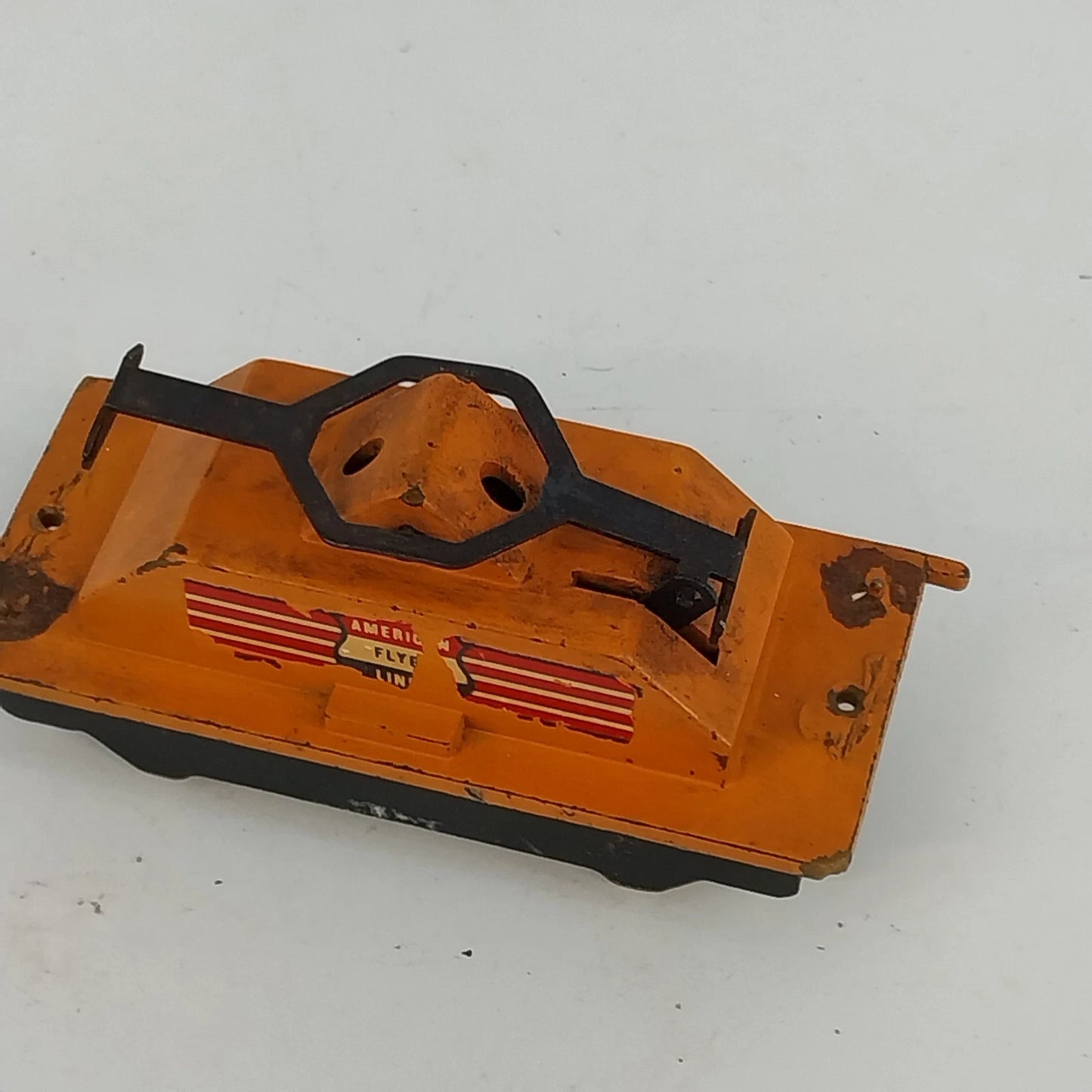 American Flyer Handcar/Railroad Accessory 740 S Gauge Orange A C Gilbert As Is