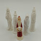 5 Ceramic Bisque Ornament Statue Figurines Thin Silhouette 6.5" One is Painted