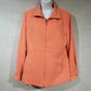 Anne Klein Womens Medium Peach Zip Jacket Spring Polyester Blend Tapered Vietnam