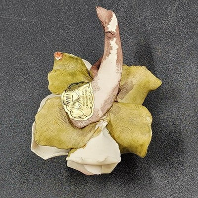 Napoleon Capodimonte Porcelain Rose Blush Pink Flower Figurine Italy Collectible