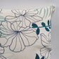 Decorative Down Throw Pillow 20"x20" White Green Embroidered Floral Leaf Pattern