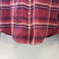 Joe Fresh Women Plaid Shirt Top Red Shades Button Down Long Sleeve Large Pockets
