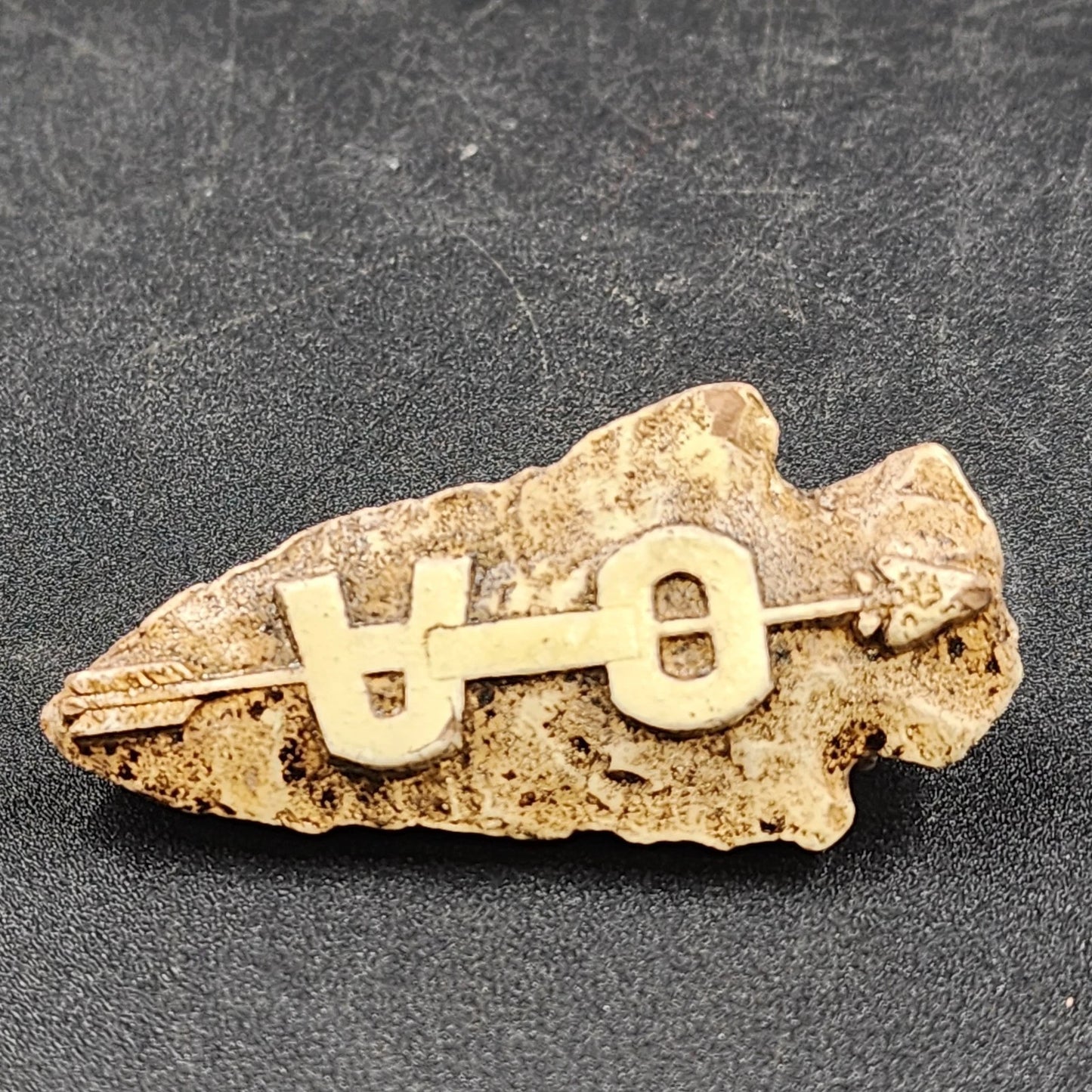 OA Neckerchief Slide BSA Ceramic Order of the Arrow Arrowhead Woggle Scout Vtg