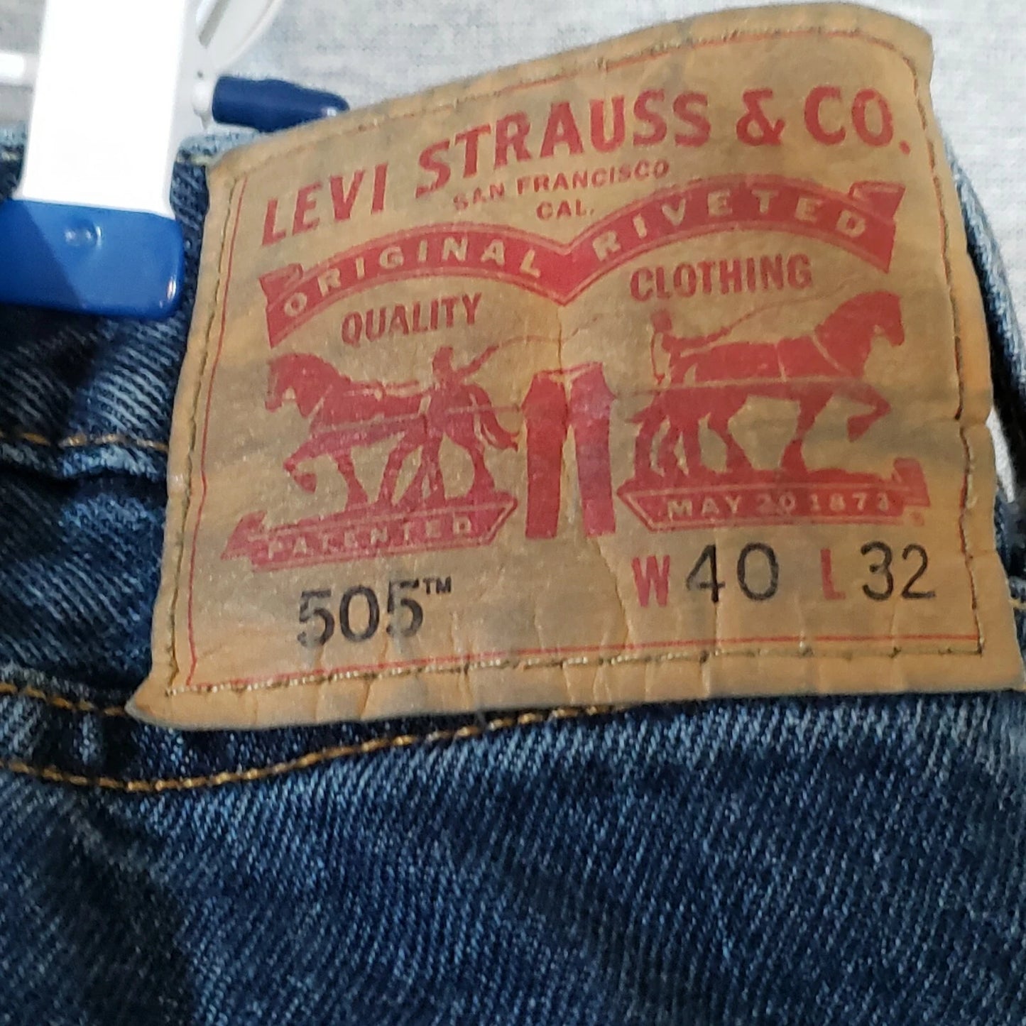 Levi’s 505 Men’s Jean 40x32 Regular Fit Straight Leg y2k men denim Mexico Rugged