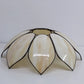 Vintage Slag Glass Tulip Pendant Lamp Shade 17 Inch Brass Fitter