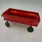 Ertl Red Farm Grain Wagon Trailer Pressed Steel 8"x4" Vintage 1:16 Tractor Toy