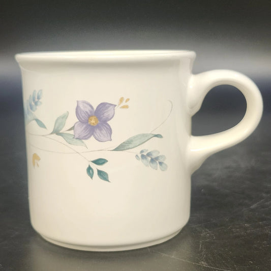 Pfaltzgraff April Floral Coffee Tea Mugs Cups Set of 4 Stoneware 3.25" USA Vtg