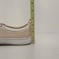 Keds Canvas Sneakers Women Size 8.5 Tan Plum Lace Up Ticking Stripe Casual Shoes
