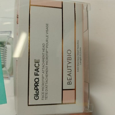 BeautyBio GloPRO Silver Face MicroTip Head Anti-Aging Tool NIB