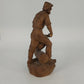 Hand Carved Natural Wood Man Woodcutter Lumberjack Figure 9" Folk Art Sculpture