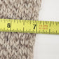 Hand Woven Beige Wool Scarf Knotted Fringe 48x7 Vintage