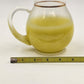 Blendo Yellow to Clear Pitcher w/ Gold Band Ice Lip WV Glass 6.25"x4"