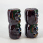Totem Pole Indigenous Salt & Pepper Shaker Set Brown Lustreware Ceramic Japan 3"