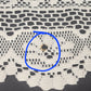 Lace Table Runner Scarf Oval Doily Off White Floral Crochet 30x14 Minor Flaws