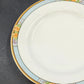 6 Nebraska Blue Dessert Pie Plates 7" England Blue Rim Flower Accent J&G Meakin