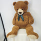Toys R Us Jumbo Teddy Bear 43" Golden Brown Plush Green Satin Bow 2015 Polyester