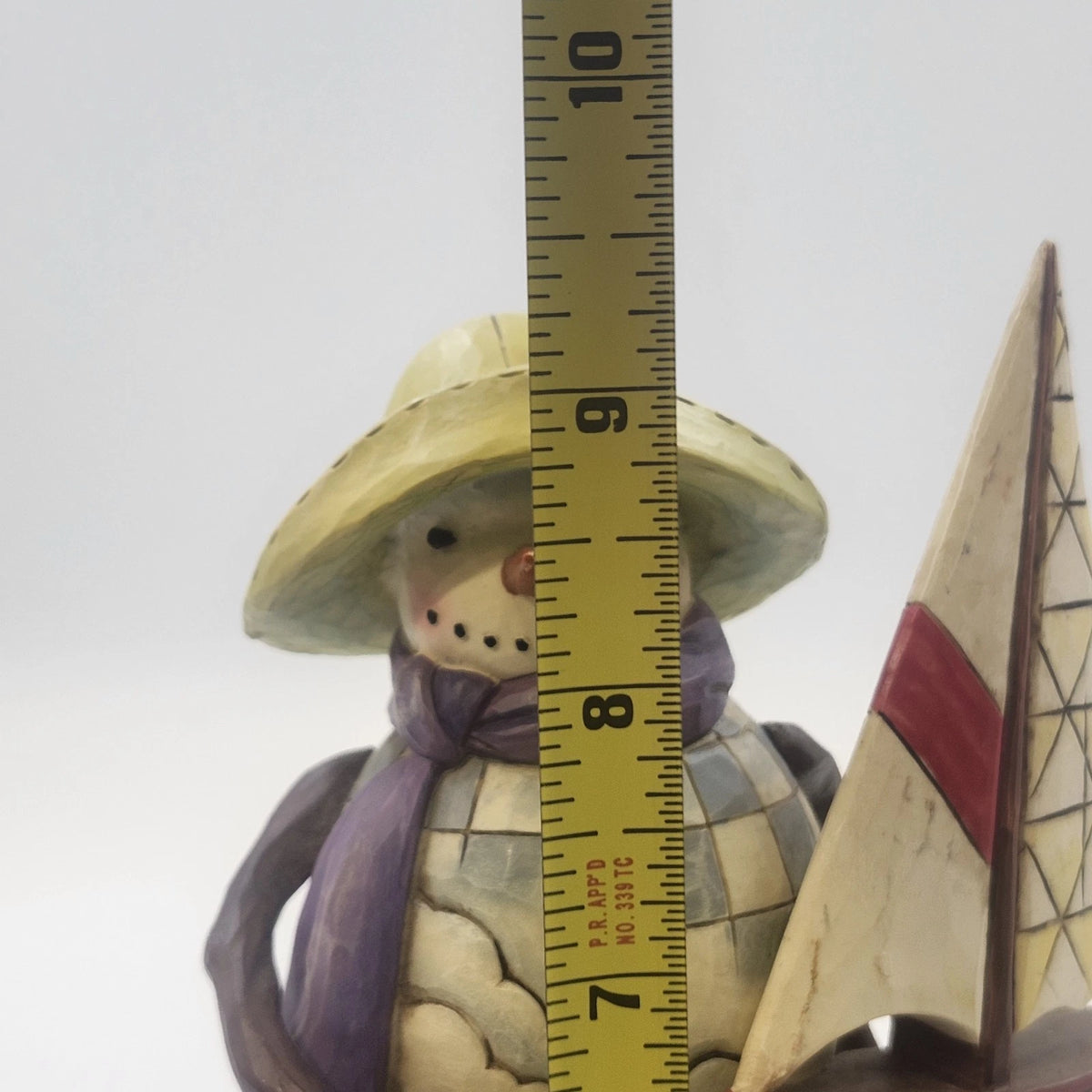 Enesco Jim Shore Cool Coastal Greetings Snowman Sailboat Heartwood Creek 2009
