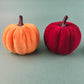 Set of 12 Velvet Pumpkins Fall Decor Purple Black Orange White Red Various Sizes