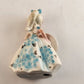 Lefton Southern Belle Girl Figurine Blue Dress Hat Japan 1960 Porcelain 5" #2354