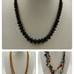 Necklaces Lot Beaded Chain Boho Multicolor Art Glass & Textured Black Orange