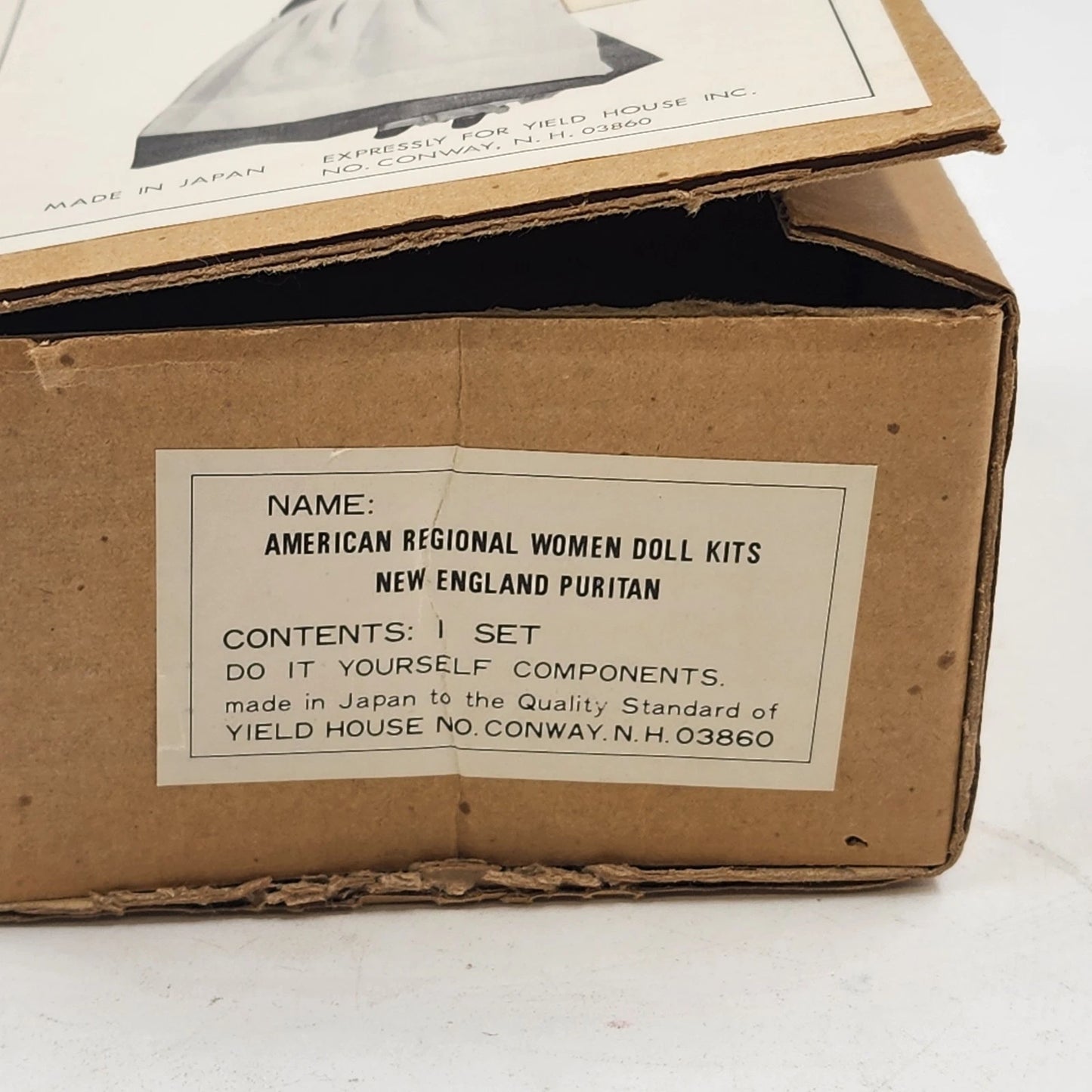 New England Puritan Doll Kit by Yield House Includes Head Arms Legs & Pattern