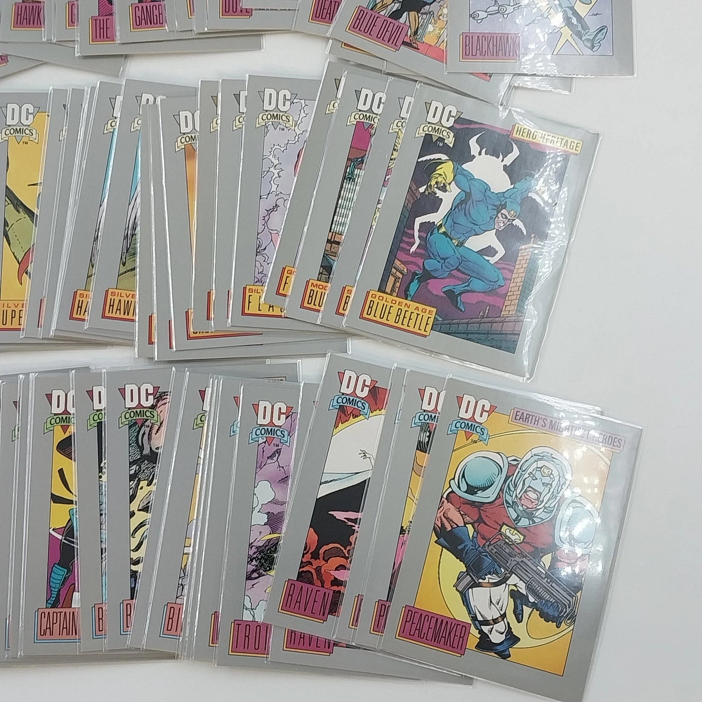 DC Comics Cosmic Cards Series 1 Lot 86 Sleeved Heroes Villains SkyBox Impel 1992