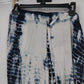 Khakis & Company Women's Blue White Tie-Dye Harem Balloon Boho Pants Medium