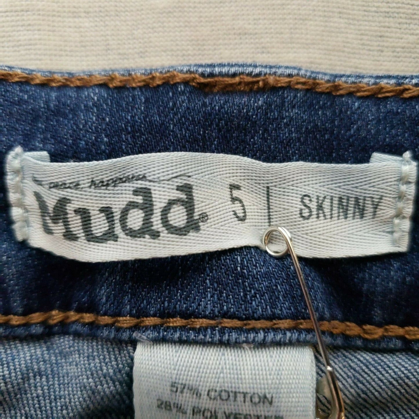 Mudd Skinny Stretch Dark Wash Distressed Jeans Womens Size 5