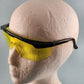 Gateway Strobe Safety Glasses Lightweight Telescoping Temples Side Shields Z87.1 (Black Frame, Amber Lens)