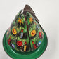 Tin Spinning Christmas Tree Push Toy Vintage 1950's with Santa Molto Spain #331