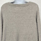 LC Lauren Conrad Women’s sweater Grey Pink Fuzzy Heart Large Size Long Sleeve