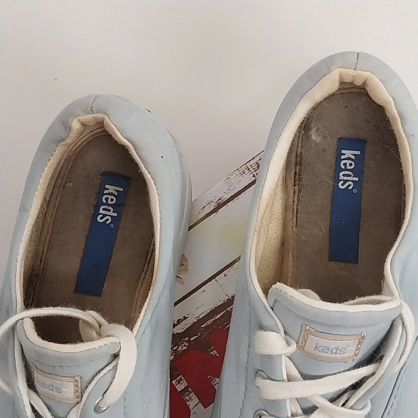 Keds Baby Blue Canvas Sneakers Womens Size 8 Lace Up