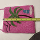 Ermo Collection Beaded Pink Purse Bag Palm Tree Design Lined Vintage China