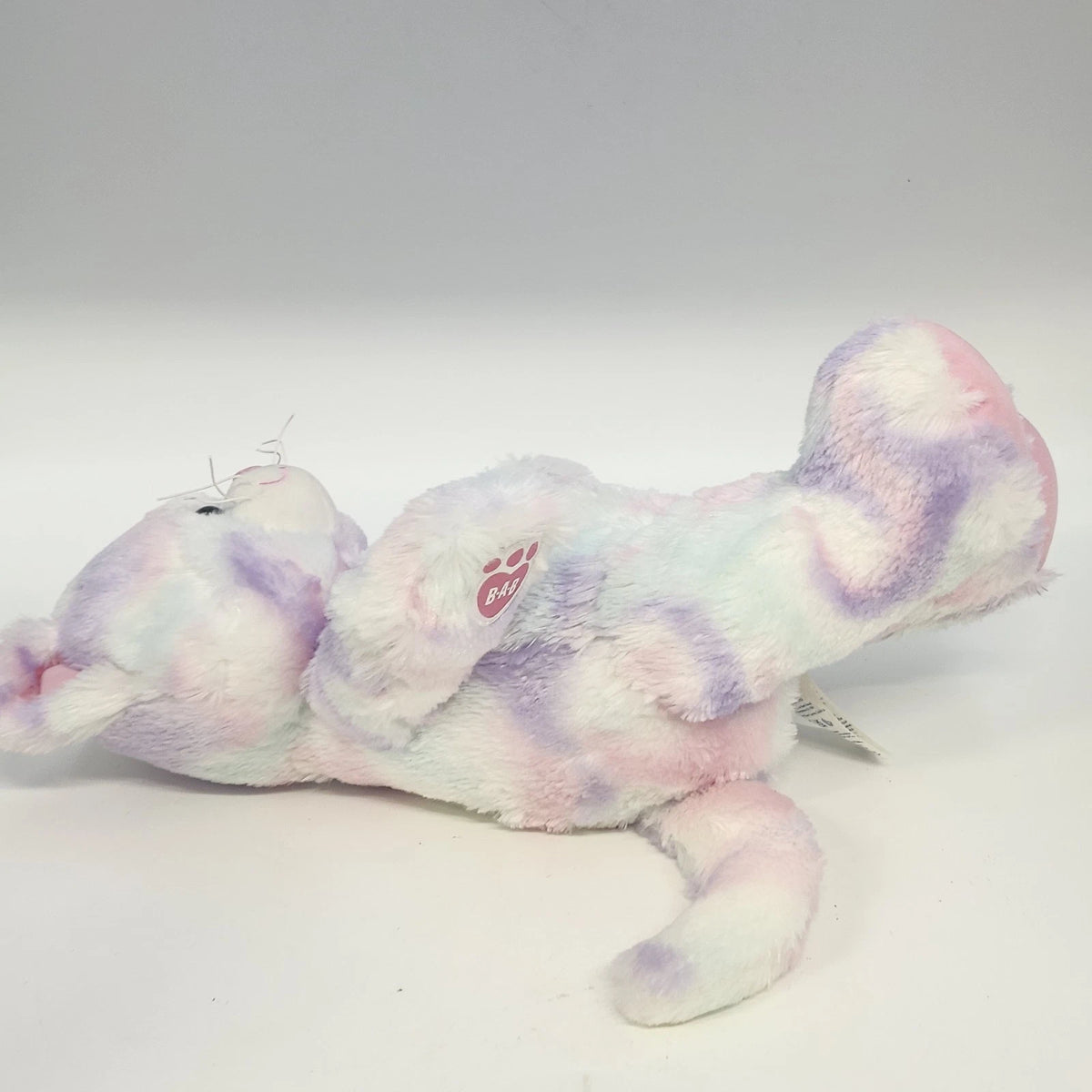 Build-A-Bear Pastel Swirl Kitty Cat Plush 15" Pink Purple Blue Stuffed Animal