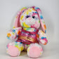 Build A Bear Tie Dye White Pastel Spotted Bunny Rabbit Plush 16" Pink Dress