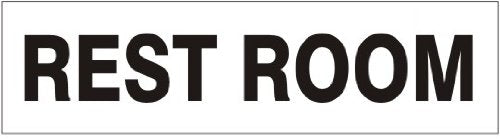 REST ROOM Decal Sign Vinyl Adhesive Press On 2-1/4" x 9" Pressure Sensitive PD-6639