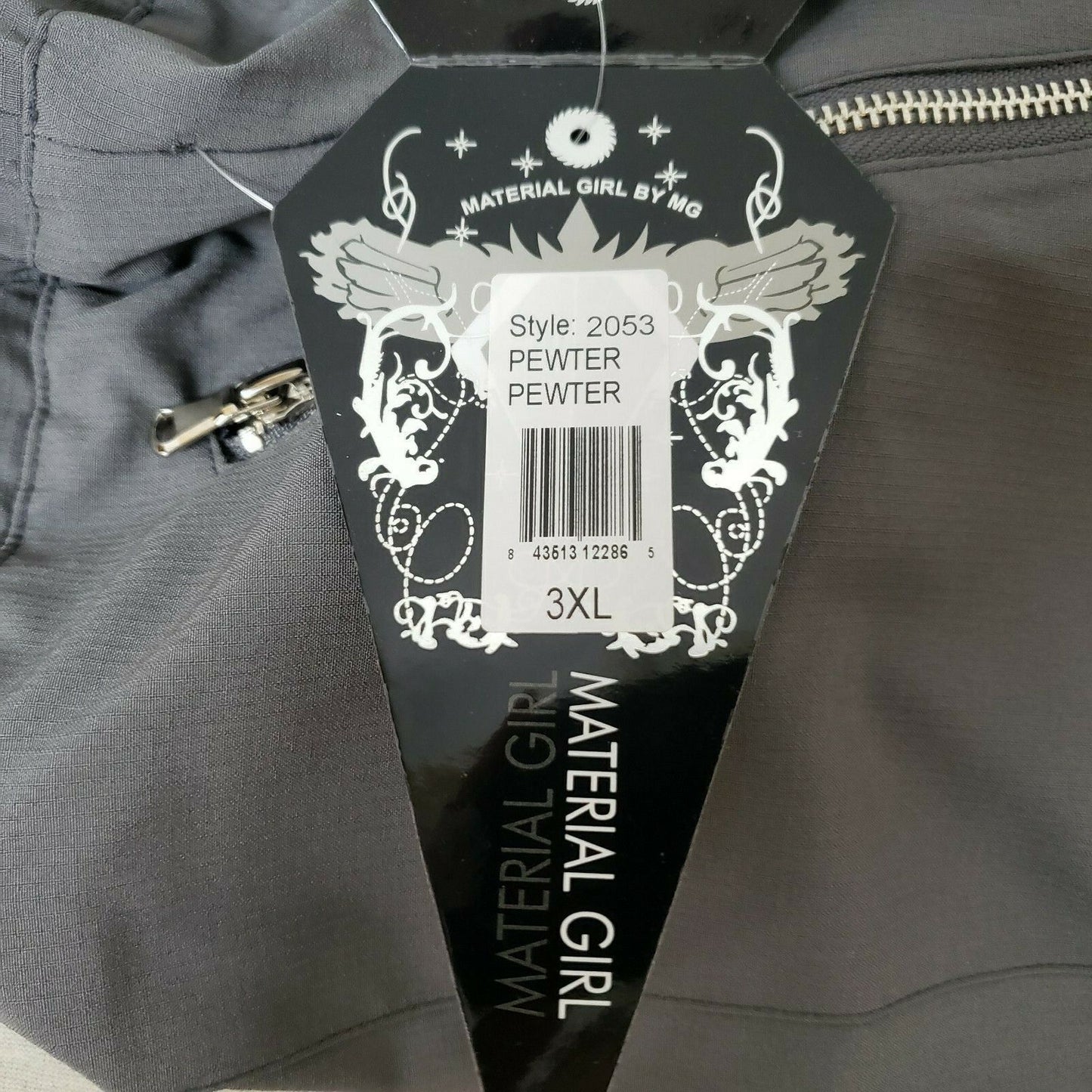Medgear Material Girl Scrub Pants Womens 3XL Slim Leg Pewter NWT